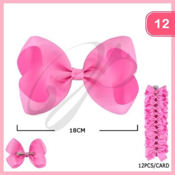 FASHION RIBBON HAIR BOW  (12 UNITS)