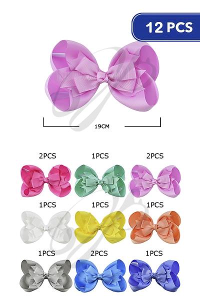 RIBBON HAIR BOW  (12 UNITS)