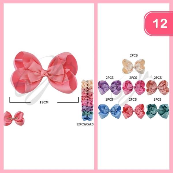 RIBBON HAIR BOW  (12 UNITS)