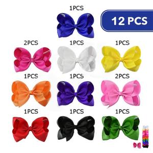 FASHION RIBBON HAIR BOW  (12 UNITS)