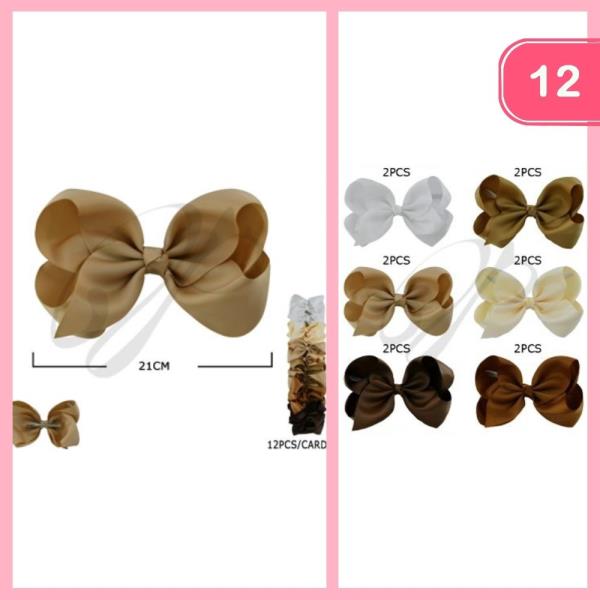 FASHION RIBBON HAIR BOW  (12 UNITS)