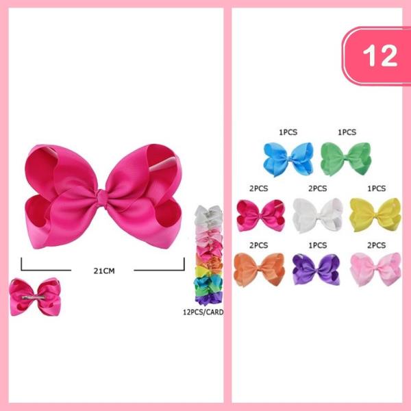 FASHION RIBBON HAIR BOW  (12 UNITS)