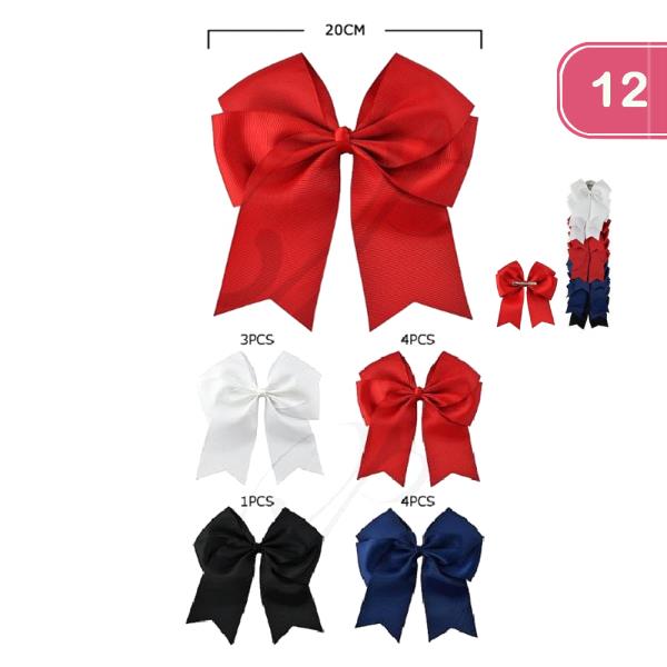 FASHION RIBBON HAIR BOW  (12 UNITS)