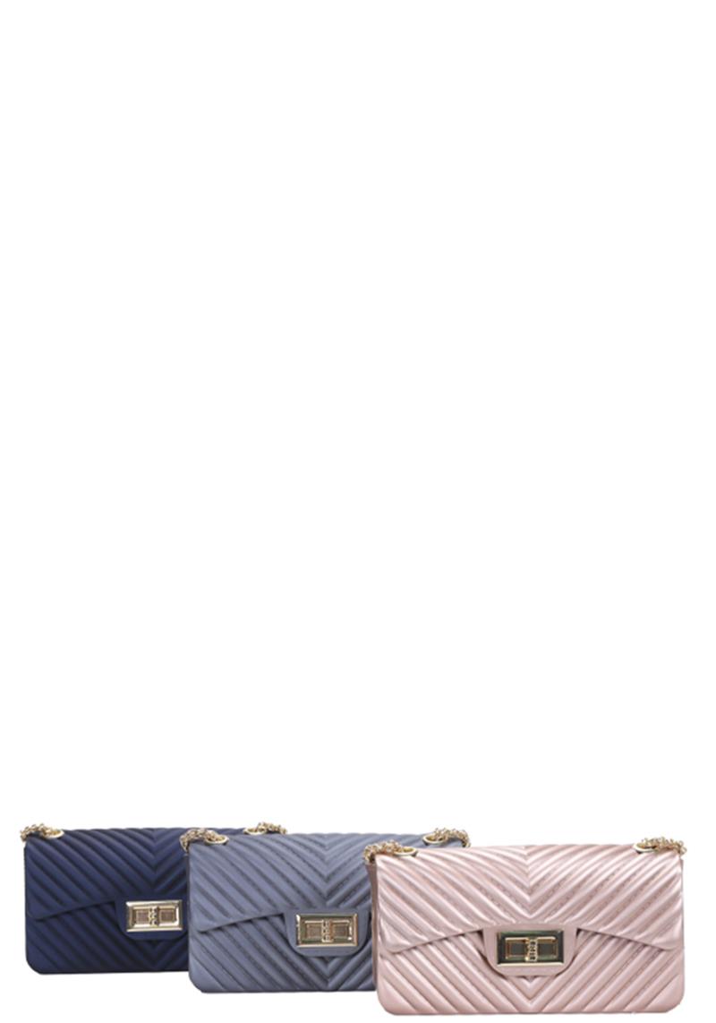 SMOOTH TENDER JELLY FASHION RAINBOW DESIGN CROSSBODY BAG