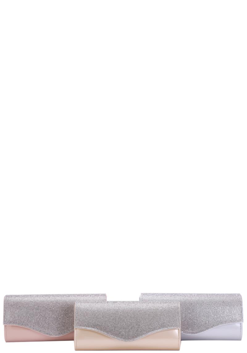 RHINESTONE TONE CHIC CLUTCH