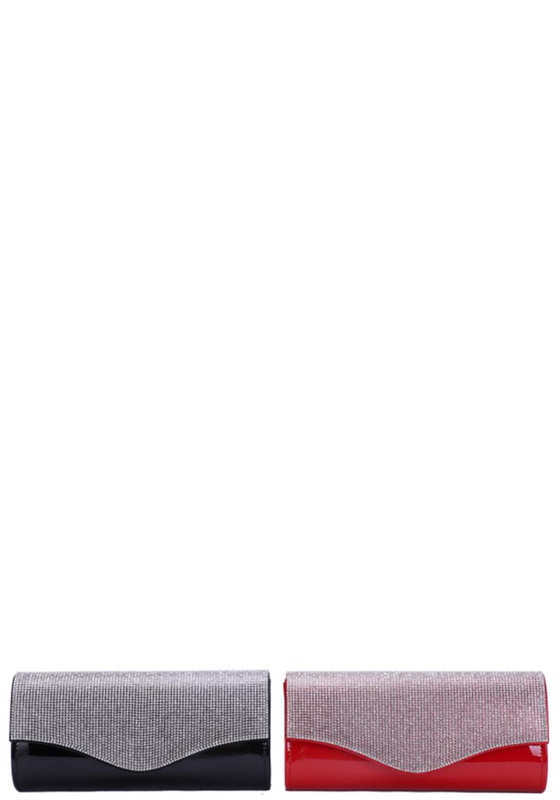 RHINESTONE TONE CHIC CLUTCH