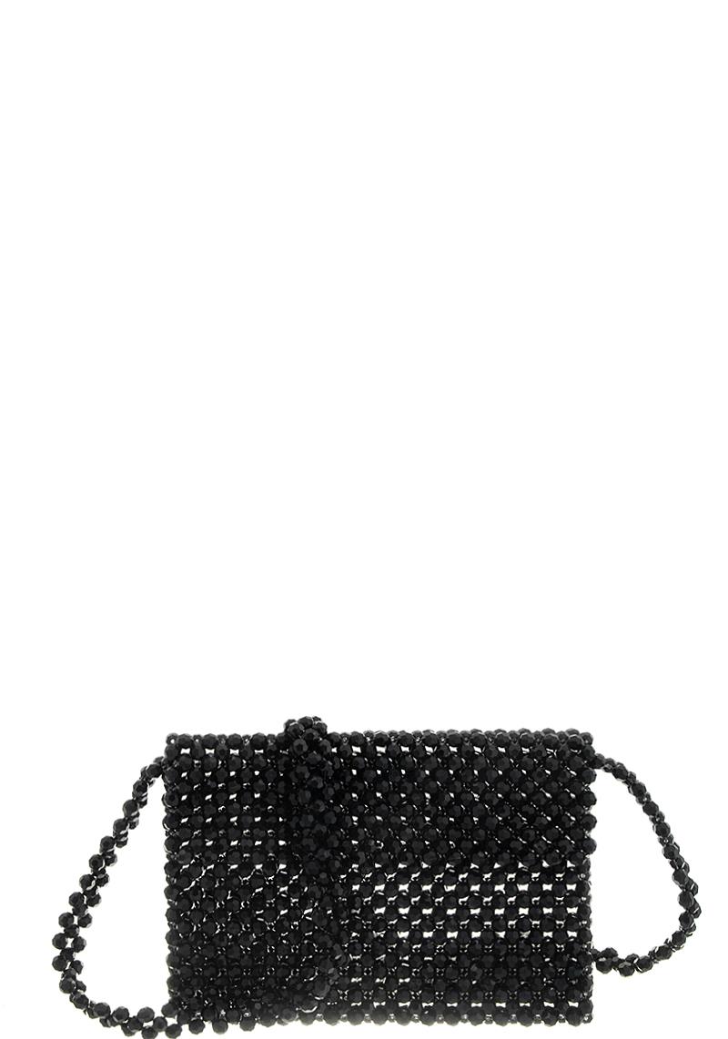 MULTI BEAD MATERIAL CROSSBODY BAG