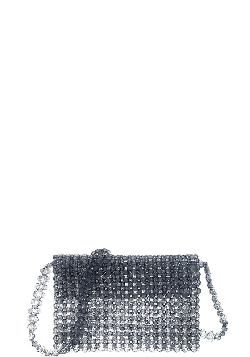 MULTI BEAD MATERIAL CROSSBODY BAG
