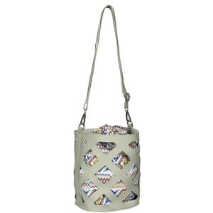 FASHION PRINT PATTERN DESIGN CYLINDER SHAPE CROSSBODY BAG