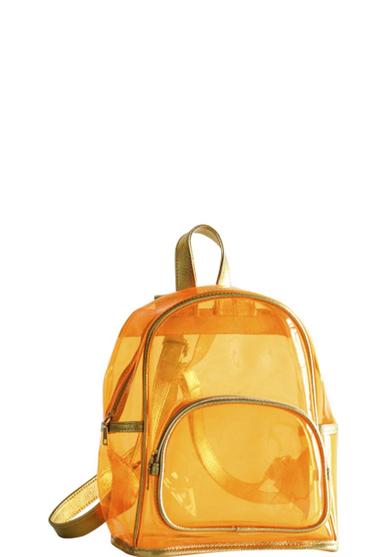 CLEAR COLOR JELLY DESIGN ZIPPER BACKPACK
