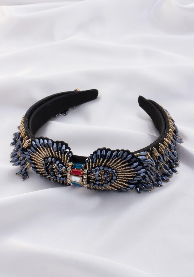 WING BEADED DANGLE HEADBAND