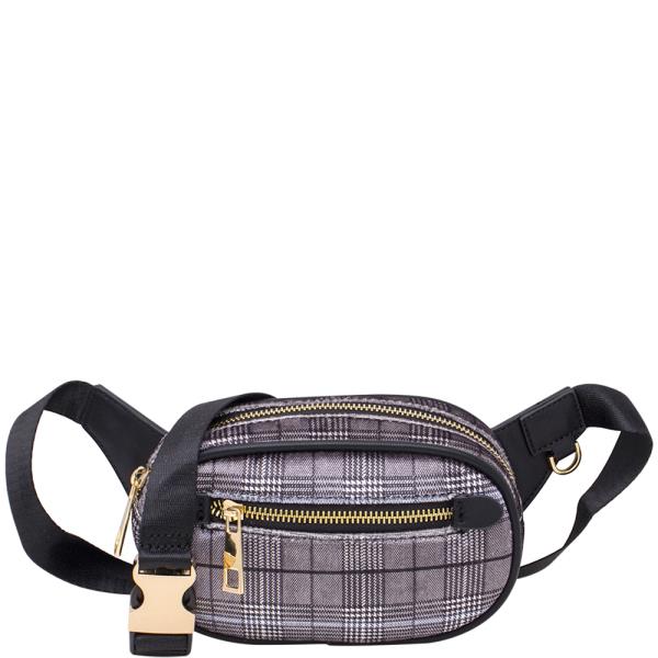 MODERN PLAID CAPSULE BELT BAG