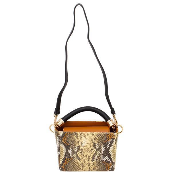 2IN1 SNAKE TEXTURED SHOULDER BAG W FANNY PACK