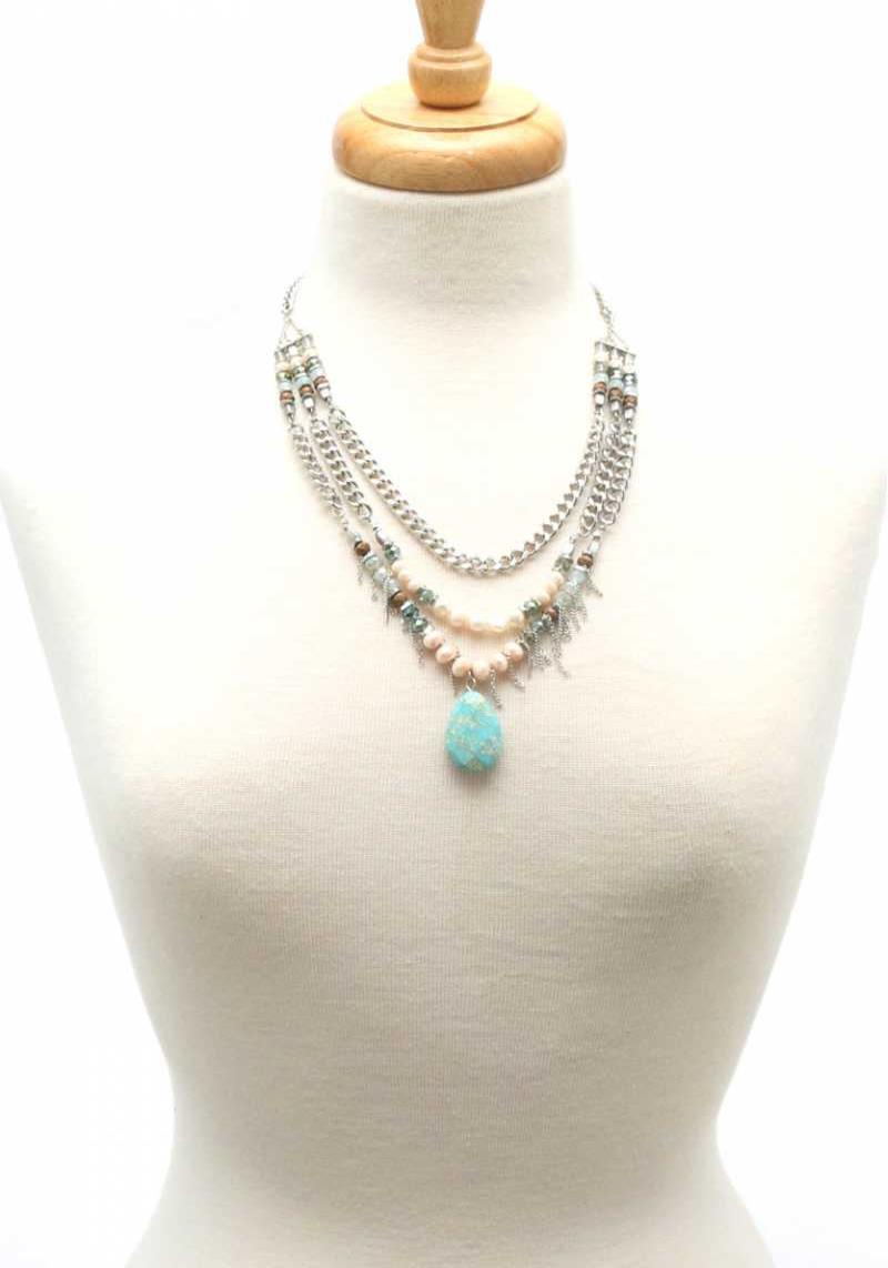 FASHION MULTI CHAIN CHIC NECKLACE