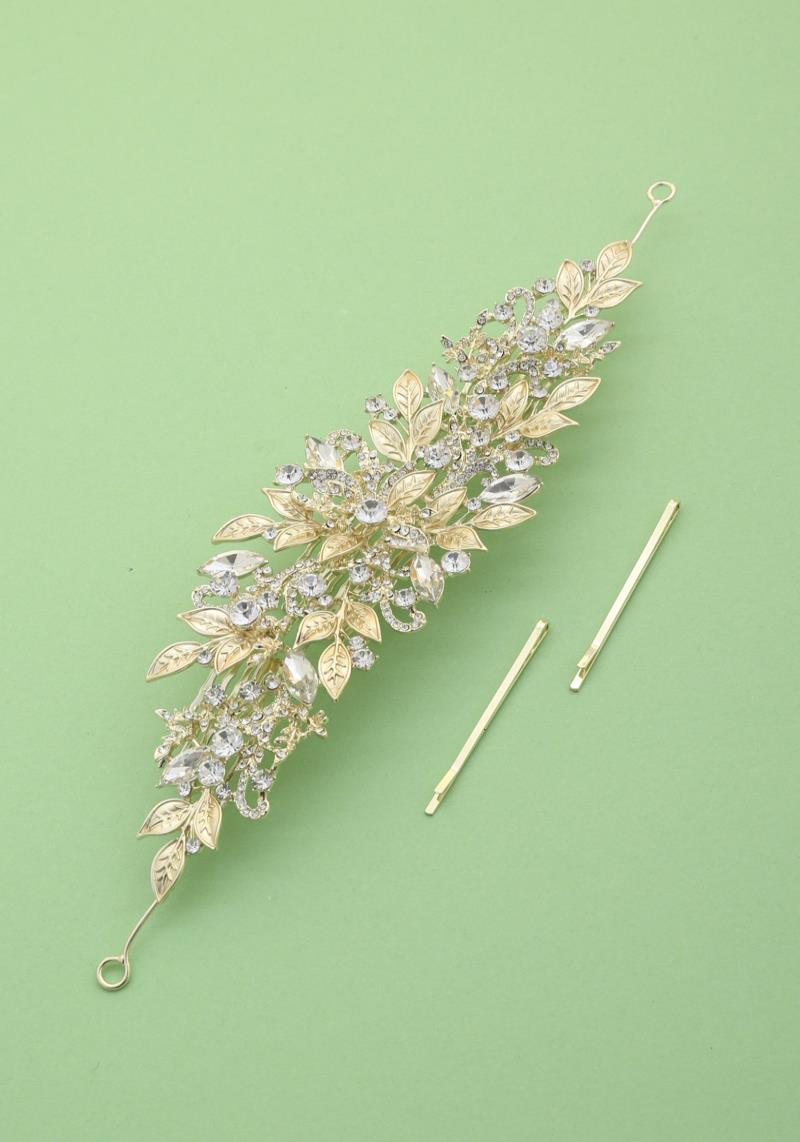 FLORAL PATTERN RHINESTONE HAIR VINE