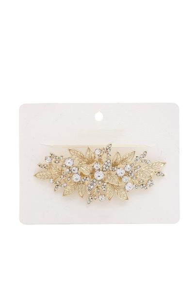 RHINESTONE FLOWER PATTERN HAIR COMB
