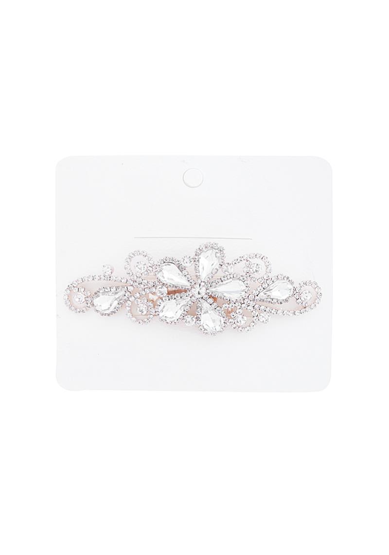 CRYSTAL RHINESTONE FLORAL SHAPE TIARA
