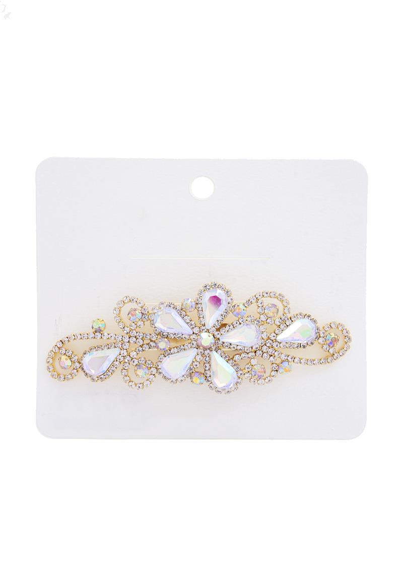 CRYSTAL RHINESTONE FLORAL SHAPE TIARA