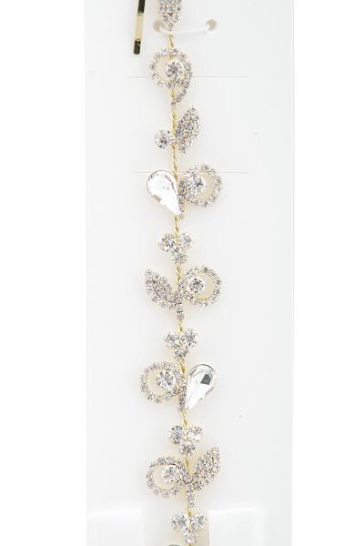 RHINESTONE CLEAR CRYSTAL BRIDAL BELT & HEADBAND