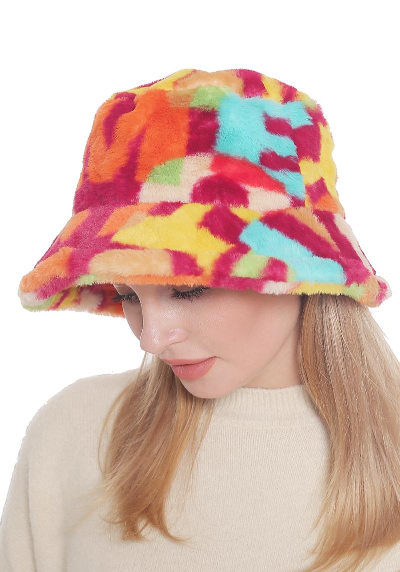 FASHION FAUX FUR BUCKET HAT