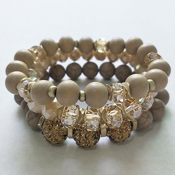 MIX MULTI BEAD STERTCH BRACELET SET