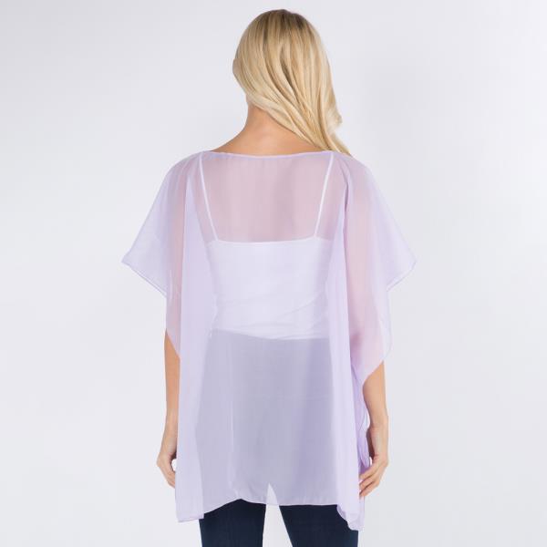 SOLID CHIFFON PONCHO