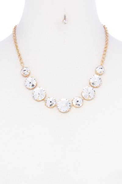 MULTI COLOR RHINESTONE NECKLACE