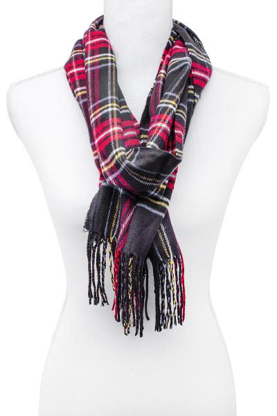 MODERN SOFT FLANNEL FRINGE SCARF