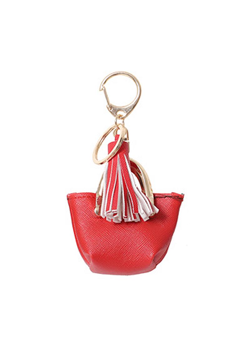 SMOOTH MINI TASSEL TOTE BAG KEY CHAIN