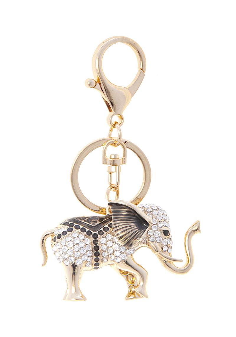 STYLISH RHINESTONE ELEPHANT DESIGN KEY CHAIN