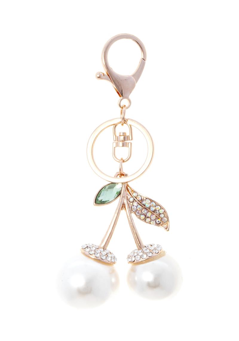 SHINY SPARKLING CHERRY KEY CHAIN