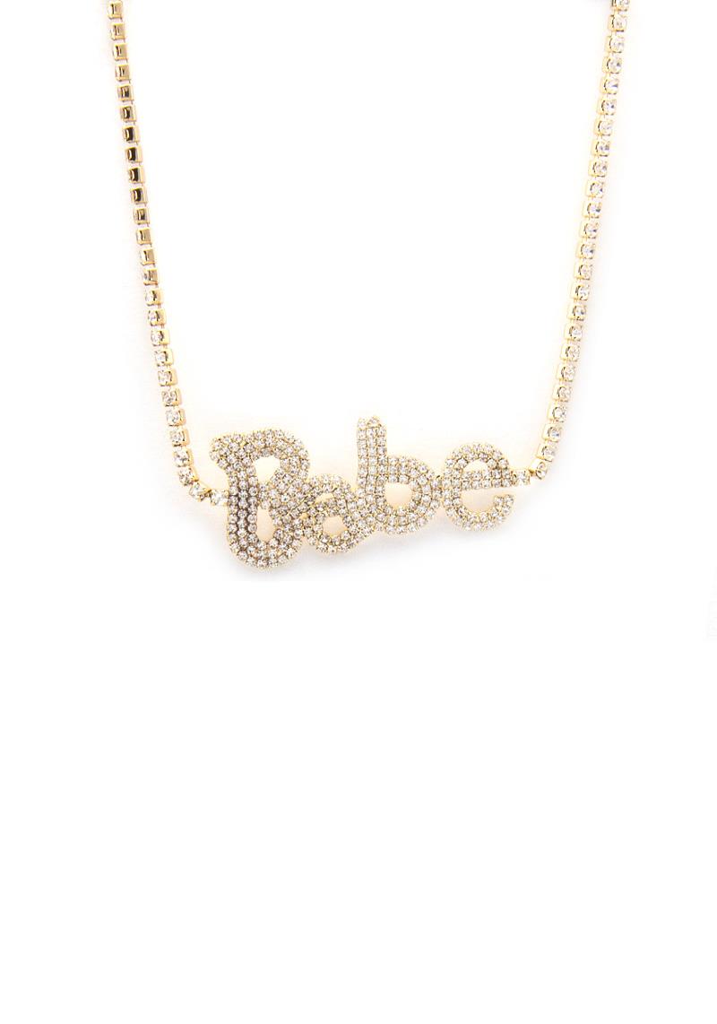 SODAJO BABE RHINESTONE NECKLACE