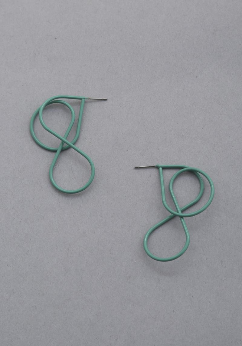 COLOR METAL GEOMETRIC EARRING