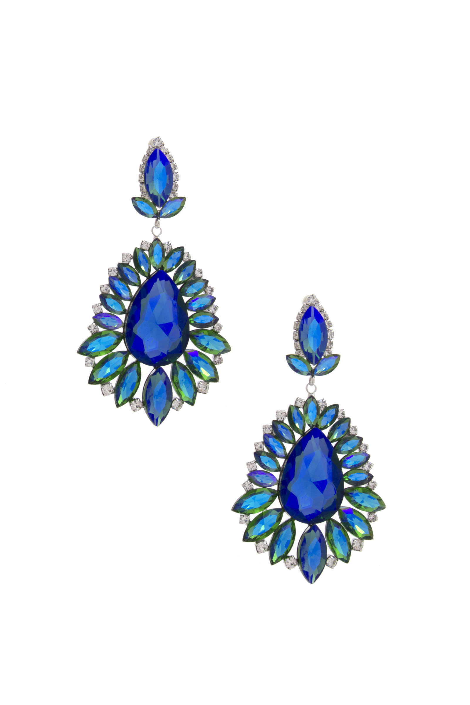 CRYSTALIZED PATTERN TEAR SHAPE EARRING