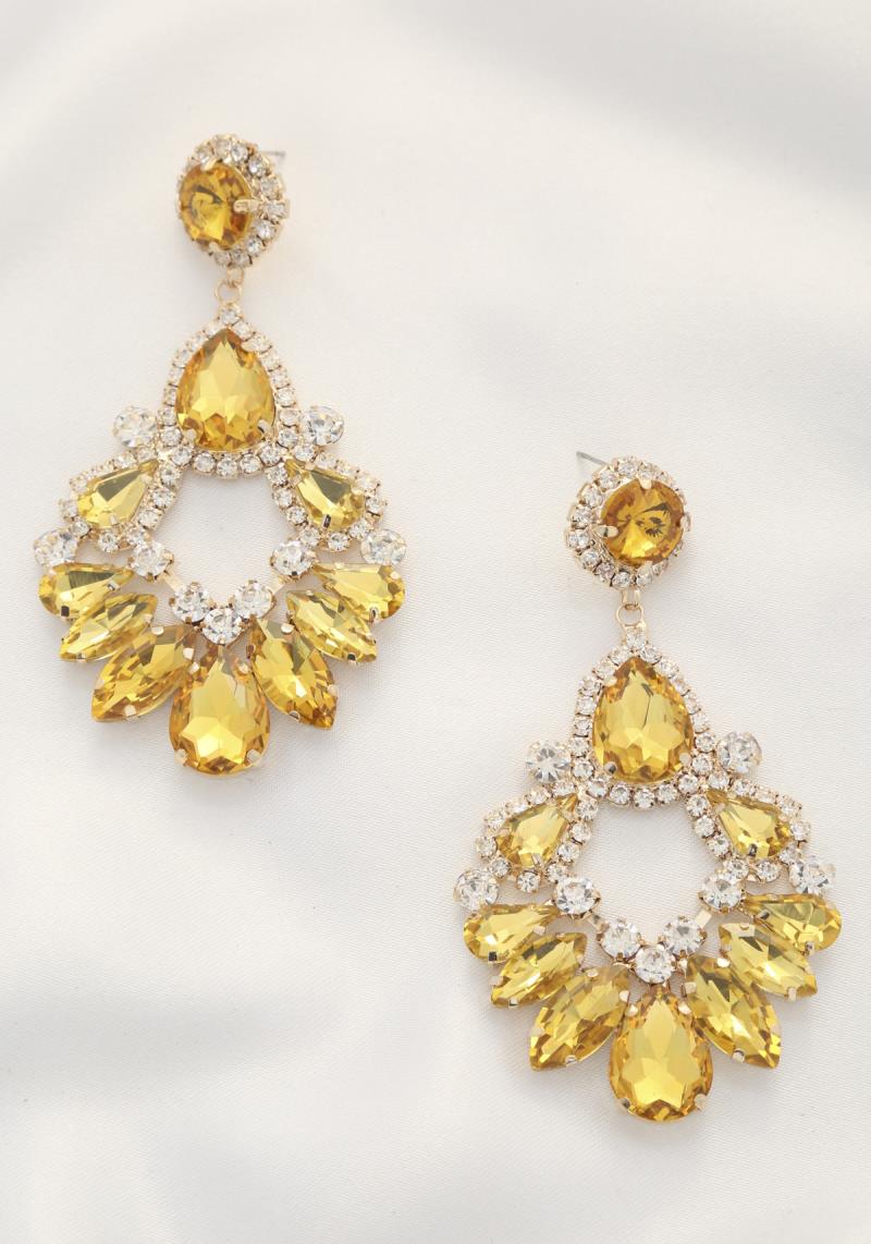 CRYSTAL STONE DANGLE EARRING