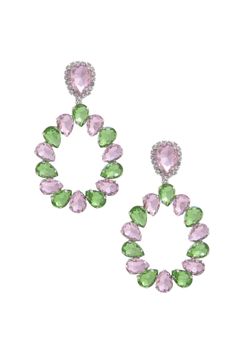 TEARDROP CRYSTAL DANGLE EARRING