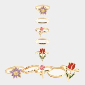 FLOWER RING 5 PC SET