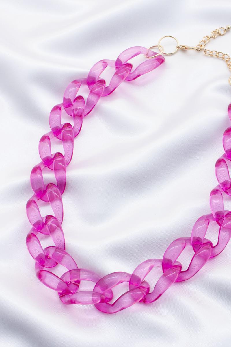 TRANSAPARENT CURB LINK NECKLACE