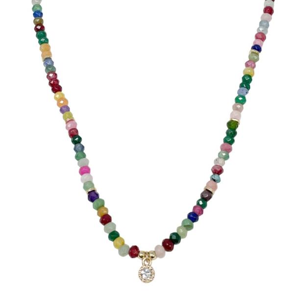DAINTY CRYSTAL BEADED NECKLACE