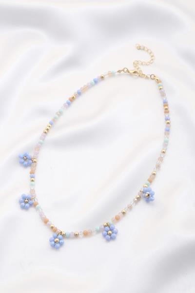 FLOWER BEADED NECKLACE