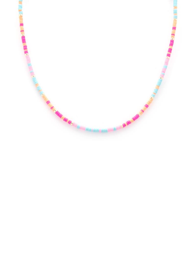 RUBBER DISK BEAD NECKLACE