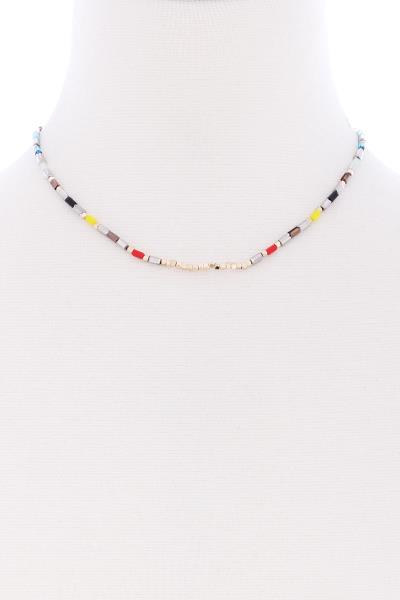 SEED BEAD MULTI COLOR NECKLACE
