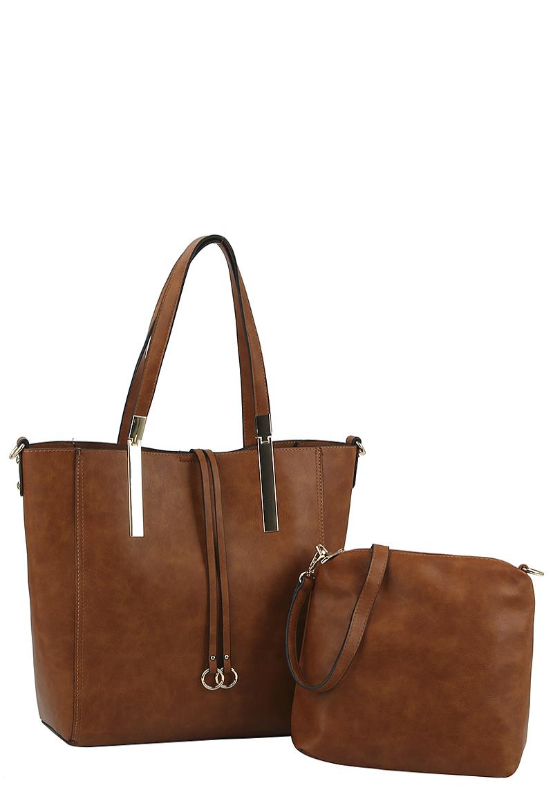 2IN1 FASHION STYLISH TOTE BAG WITH MINI BAG SET