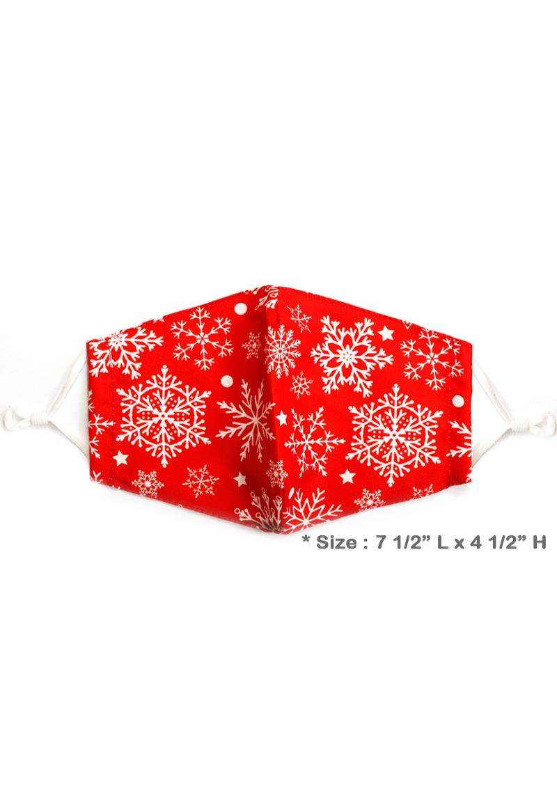 CHRISTMAS SNOWFLOWER FASHION FACE MASK