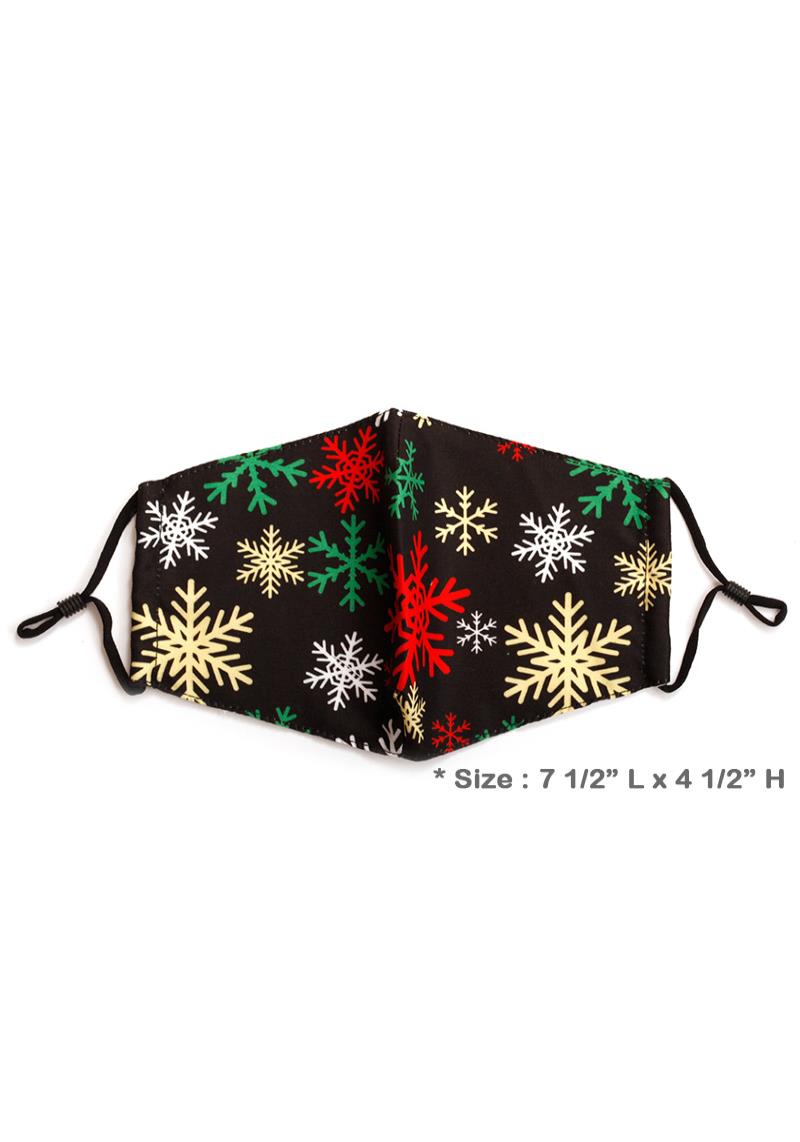 CHRISTMAS SNOWFLOWER FASHION FACE MASK