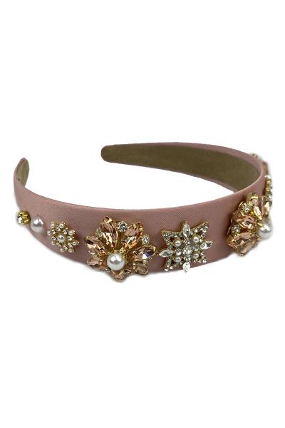 FASHION STONE PEARL FLOWER HEADBAND