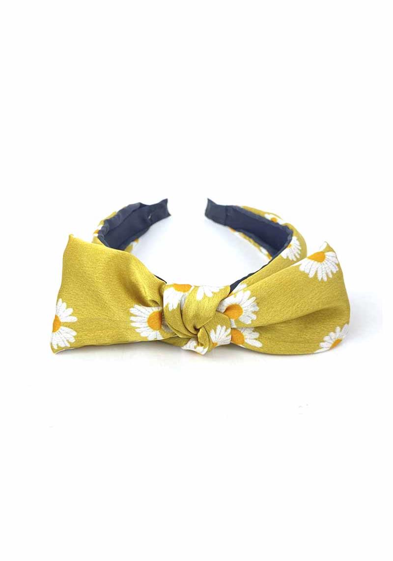 FASHION FLOWER PRINT RIBBON HEADBAND