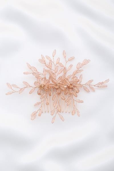 BEADED WIRE BRIDAL HAIR COMB