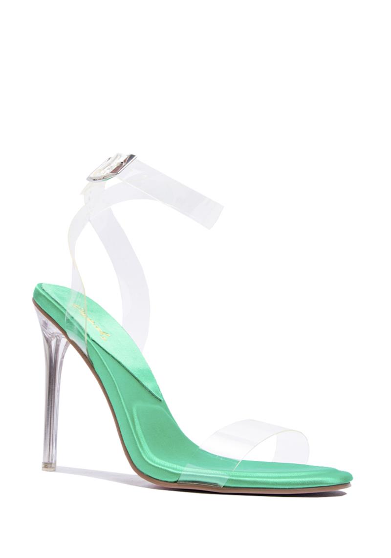 CLEAR HEEL W COLORED INSOLE
