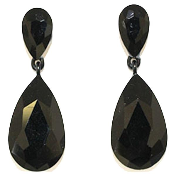 TEARDROP CRYSTAL STONE DANGLE EARRING
